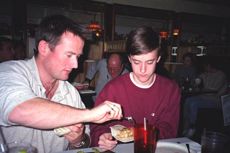 Rob & Iain at dinner